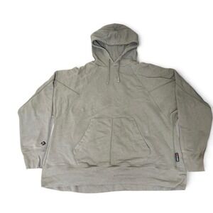 Converse Khaki Green Oversized Hoodie, Size L - Skater Streetwear Pullover